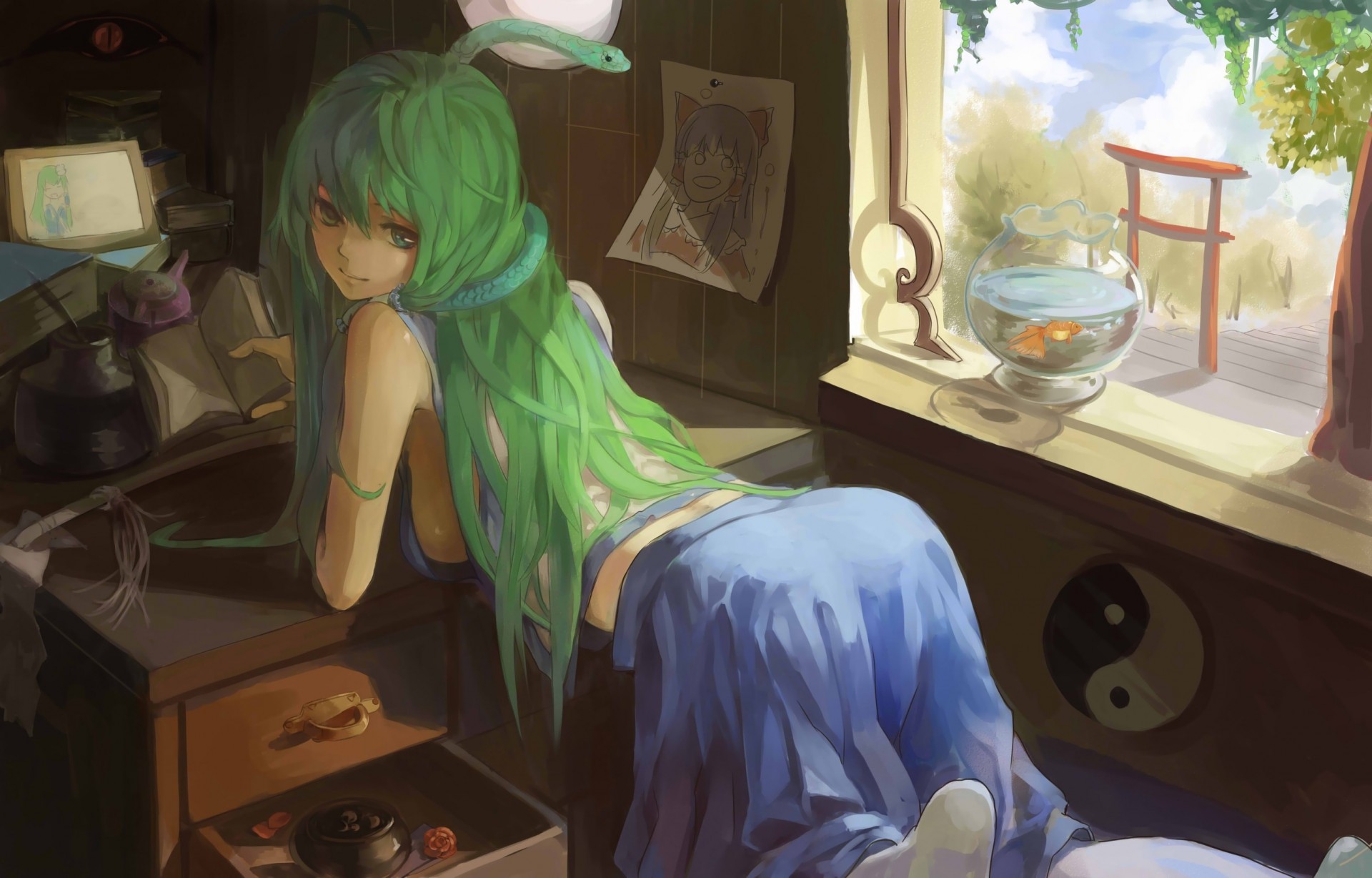 kochiya санаэ sideboob