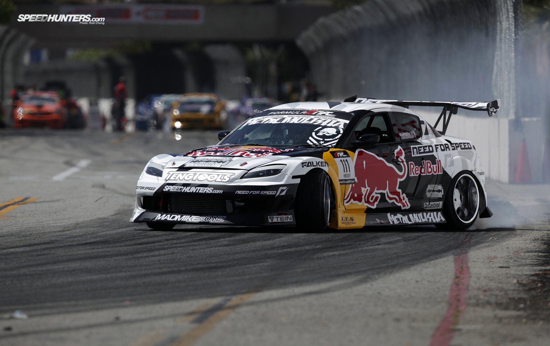 mazda rx-8 дрейф красный бык formula drift long beach speedhunter